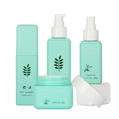 Elegante grüne Kosmetikverpackungssets 50 g 80 g 100 ml 160 ml Einfacher Stil