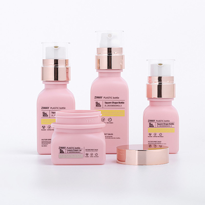 Plastikflaschen die nach Maß, die für kosmetisches skincare eingestellt werden, rütteln Verpackenklage