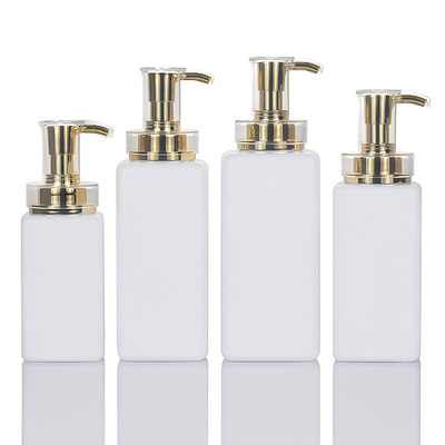 Biologisch abbaubares Quadrat-luftloses kosmetisches LuxusLeergut-Plastikshampoo-Flasche 300ml 400ml 500ml