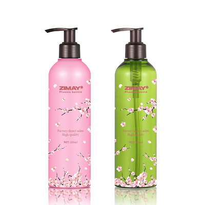 Runde kosmetische Lotions-Flasche, 54mm grüne leere Körper-Lotionsflaschen 300ML