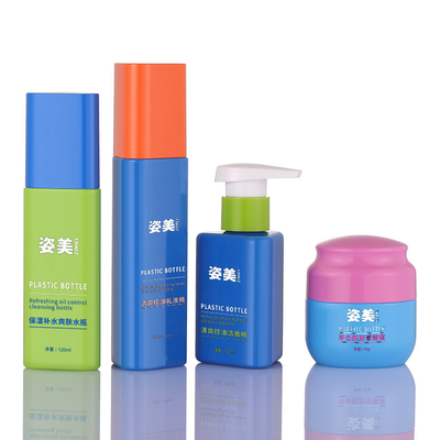 Überwurfmutter-kosmetische Verpackensätze, kosmetische Plastikbehälter 150ml 200ml