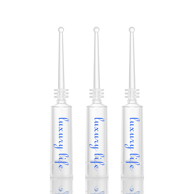 Transparente Flaschen des ätherischen Öls 1ml STREICHELN Plastik-Ampulle