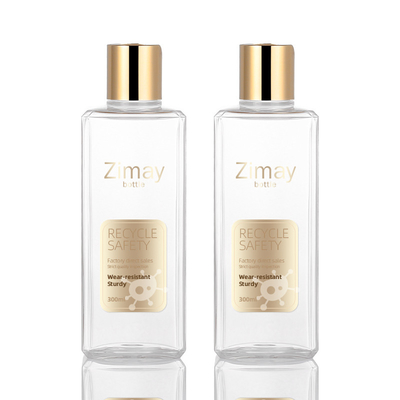 Flache leere Lotions-Quetschflaschen, transparente 8-Unze-Plastiklotions-Flaschen