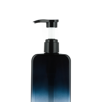 leere klare kosmetische Flasche der Lotions-500ml mit luftlosem Pumpen-Steigungs-Rosa-Schwarzem