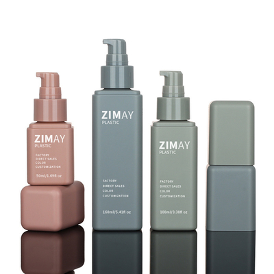 Großhandels-50ml 100ml 150ml bereifte quadratische Rechteck-Lotions-Haar-Häutchen-Öl-Creme-Sprühflaschen