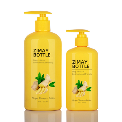 Bestpreis-kundenspezifische gelbe kosmetische Shampoo-Verpackung biologisch abbaubare Flasche