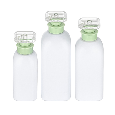 Leere, quadratische, quadratische Spray-Lotion-Flasche, weiße, nachfüllbare Plastikflasche