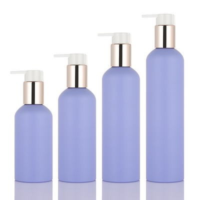 Bereifte freundliche neue Art HAUSTIERES 150ml 200ml 250ml 8 Unze Eco violette Körperwäschelotionsduschgelgoldpumpen-Presseflasche