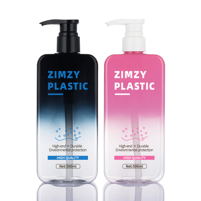 Quadrat-Steigungs-Schwarzes der hohen Qualität rosa kosmetische Farbshampoo-Pastellflasche Skincare kundenspezifische