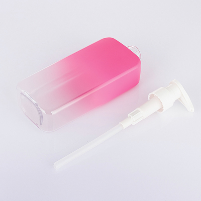 Quadrat-Steigungs-Schwarzes der hohen Qualität rosa kosmetische Farbshampoo-Pastellflasche Skincare kundenspezifische