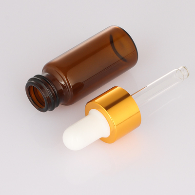 Bereifte Flaschen-Amber Dropper Round Face Serum-Flasche 5ml 10ml leere kosmetische