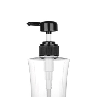Schwarz-Pumpe transparente der Zylinder-Runden-kosmetische Lotions-Flaschen-400ML 600ML