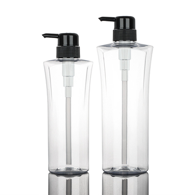 Schwarz-Pumpe transparente der Zylinder-Runden-kosmetische Lotions-Flaschen-400ML 600ML