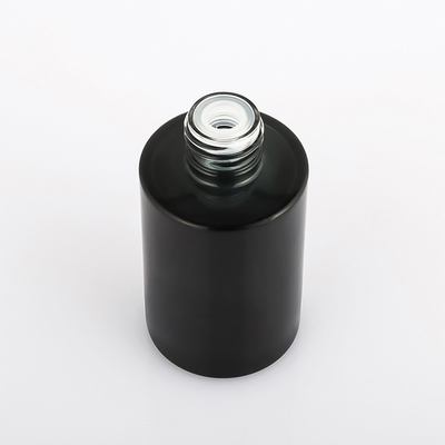 30 ml schwarzes Milchglas, rund, modernes neuartiges Design, Kosmetikverpackung, Serum, ätherisches Öl, Tropfflasche, 1 Unze