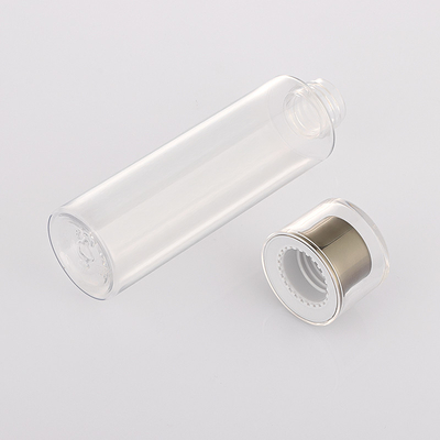Runde Kunststoff-Flaschen mit Schraubverschluss, PET, leer, Hautpflege-Anzug, transparent