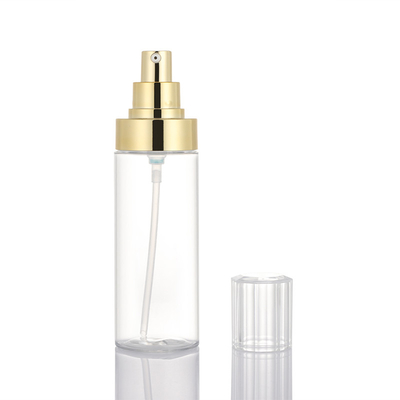 Fabrikpreis hochwertige transparente Goldpumpe Lotion Körperreiniger leere Flasche