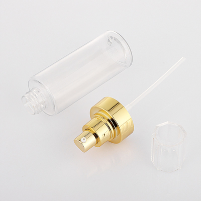 Fabrikpreis hochwertige transparente Goldpumpe Lotion Körperreiniger leere Flasche