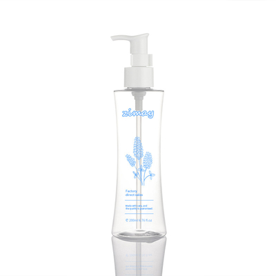 Transparente benutzerdefinierte leere Kosmetik-Kunststoff-Gesichtscreme-Körperlotion 200-ml-Pumpflasche