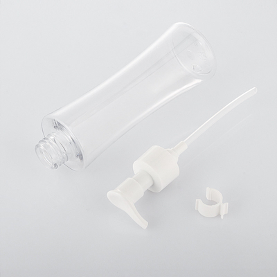 Transparente benutzerdefinierte leere Kosmetik-Kunststoff-Gesichtscreme-Körperlotion 200-ml-Pumpflasche