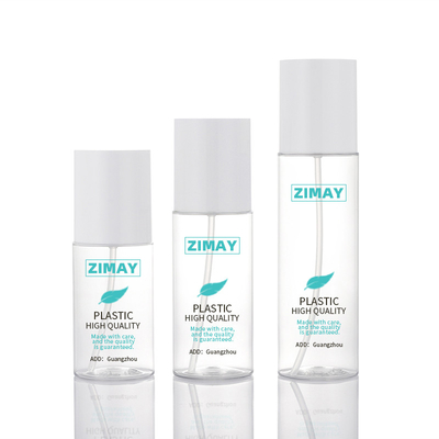 100 ml transparente weiße kosmetische Lotion-Flaschen-Zylinderform