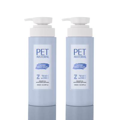500-ml-Kosmetik-Lotionsflasche aus PET-Kunststoff, weißes Gelee, matt, kundenspezifische Eigenmarke