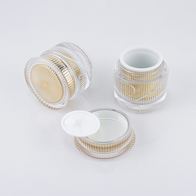 50 g Kosmetikverpackungssets Gold Leere Acryl Pumpflasche Kosmetikglas Anzug