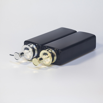 Schwarze 580-ml-PETG-Plastikflaschen mit Lotionspumpe