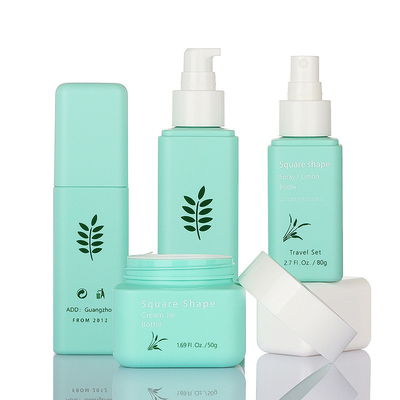 Elegante grüne Kosmetikverpackungssets 50 g 80 g 100 ml 160 ml Einfacher Stil