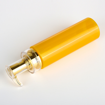 Kundenspezifischer Plastikhaustier-Körper-Lotion-Flaschen-Shampoo-Duschgel-Behälter mit Goldpumpe 350ml
