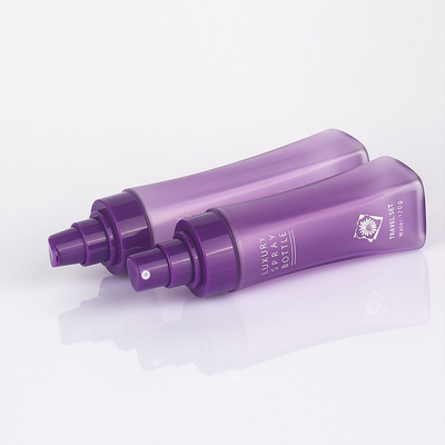 Matte Purple Clear Plastic Frosted-Runden-kosmetische Lotions-Flasche mit Druckpumpe