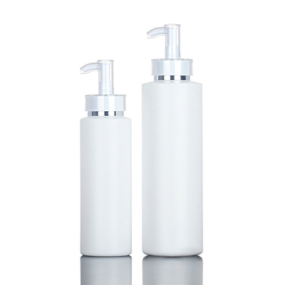 143mm weiße PET 300ml Runden-kosmetische Lotions-Flasche für das Duschgel-Verpacken