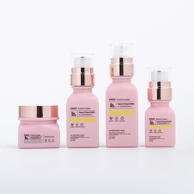 Plastikflaschen die nach Maß, die für kosmetisches skincare eingestellt werden, rütteln Verpackenklage
