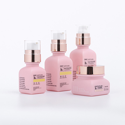 Plastikflaschen die nach Maß, die für kosmetisches skincare eingestellt werden, rütteln Verpackenklage