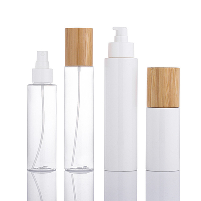 Freundliches HAUSTIER Eco kosmetische Verpackenshampoo-Plastikflaschen mit Bambuspumpendeckel