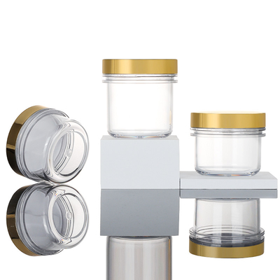 Deckelkörperscheuern Gesichtsbuttercreme 100ml 120ml 200ml Goldleere schwarze mini kosmetische LuxusCremetiegel des Behälters 50 ml