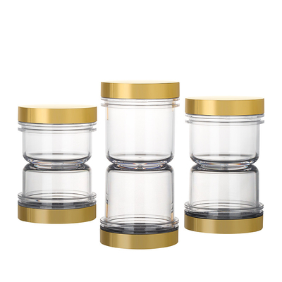 Deckelkörperscheuern Gesichtsbuttercreme 100ml 120ml 200ml Goldleere schwarze mini kosmetische LuxusCremetiegel des Behälters 50 ml