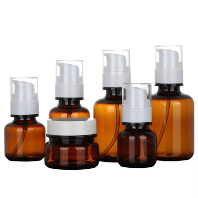 Amber Cosmetic Lotion Containers Travel Set Cream Kunststoff-Sprühflaschen