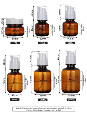 HAUSTIER kosmetische Verpackensätze 90ml 130ml 160ml Recycable wasserundurchlässig