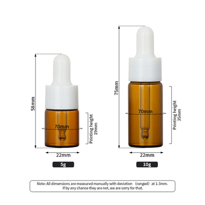 Gravieren der kosmetischen Kapazität Amber Clear Round der Tropfflasche-1oz