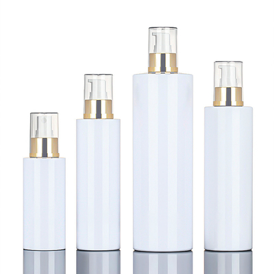 Großhandels-120ml 200ml 250ml 500ml ringsum kosmetischer Körper-Nebel-Zerstäuber-Plastikspray-Lotions-Goldspitzen-Flasche für Reinigung