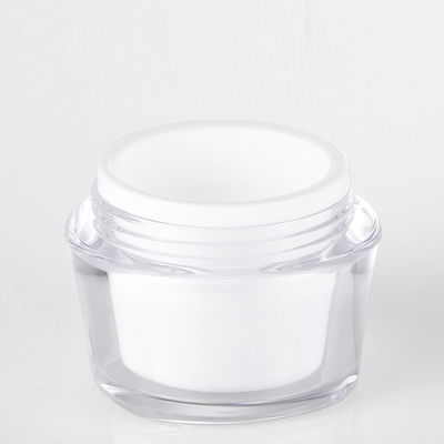 Großhandels-Körper-Buttergesichts-Cremetiegel-acrylsauerplastiktopf 15g 30g 50g doppel-wandiger leerer kosmetischer mit der Lippe