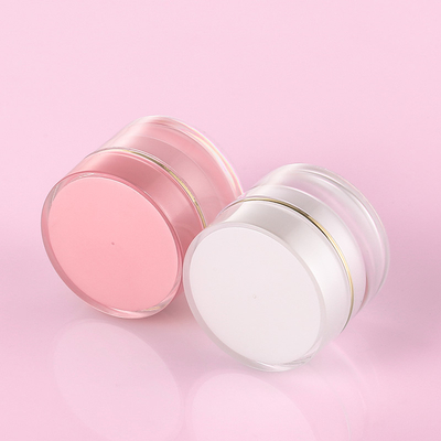 Rosa Luxuskörper-Butterverpackencremetiegel Skincare scheuern sich mit Überwurfmutter-Gold Rim Cosmetic Container