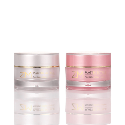 Rosa Luxuskörper-Butterverpackencremetiegel Skincare scheuern sich mit Überwurfmutter-Gold Rim Cosmetic Container