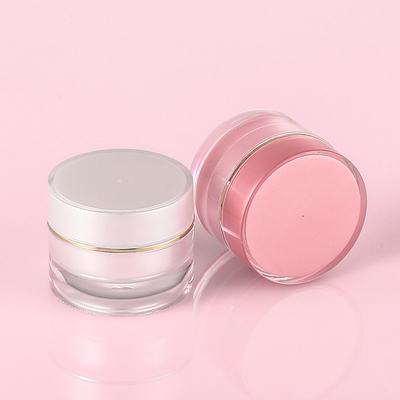 Rosa Luxuskörper-Butterverpackencremetiegel Skincare scheuern sich mit Überwurfmutter-Gold Rim Cosmetic Container