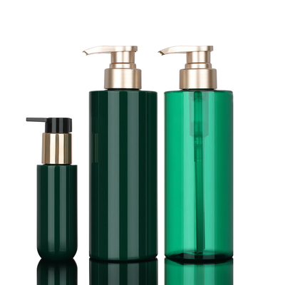 Leere Flaschen Shampoo-500ml und Conditioners Luxus-Runden-Kylie Skin Clear Body Hibikis des Grün-16oz mit Goldpumpe