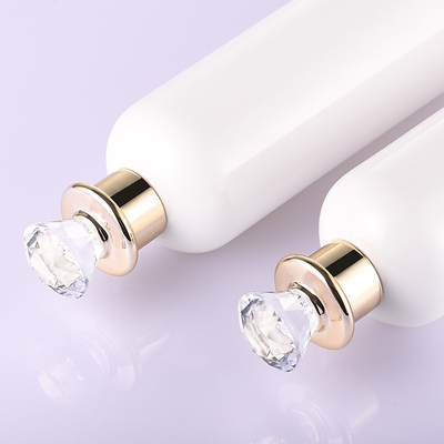 HAUSTIER der hohen Qualität ringsum weißer Ausrichthebel-leere luftlose kosmetische verpackende Plastiklotions-Shampoo-Flaschen mit Diamond Cap