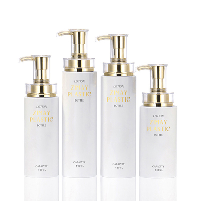 Weißer runder leerer luftloser Lotions-Behälter kleines Eco freundliches 300ml Mini Lotion Luxury Shampoo Bottle