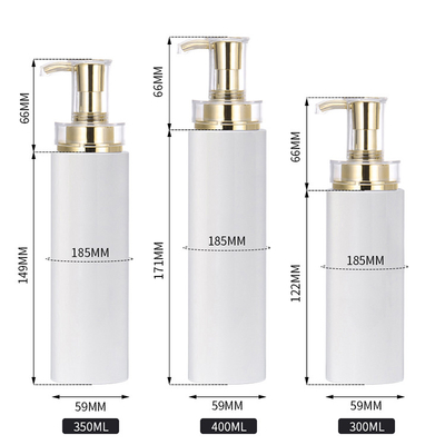 Weißer runder leerer luftloser Lotions-Behälter kleines Eco freundliches 300ml Mini Lotion Luxury Shampoo Bottle