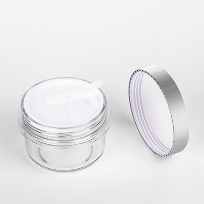 leere Plastikgläser 50ml mit Deckeln, transparente Plastikschönheits-Behälter