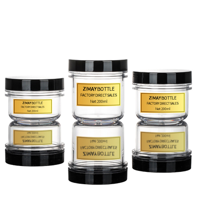 6oz Sahneverpackenglas, aufbereitete Plastikbehälter für Schönheitsprodukte